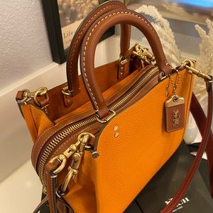 Coach 1941 Rogue 25 Colorblack Glovetanned Leather & Suede 🧡🧡🧡